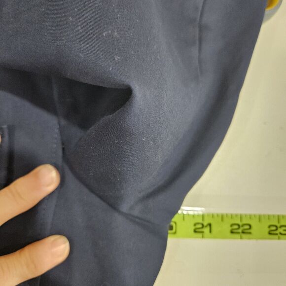 Rafaella Vintage Nautical Blue Stretch Cropped Jacket Shoulder Pads Size 10 - Picture 11 of 12